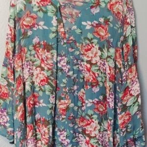 Umgee + Dress Tunic XL Floral